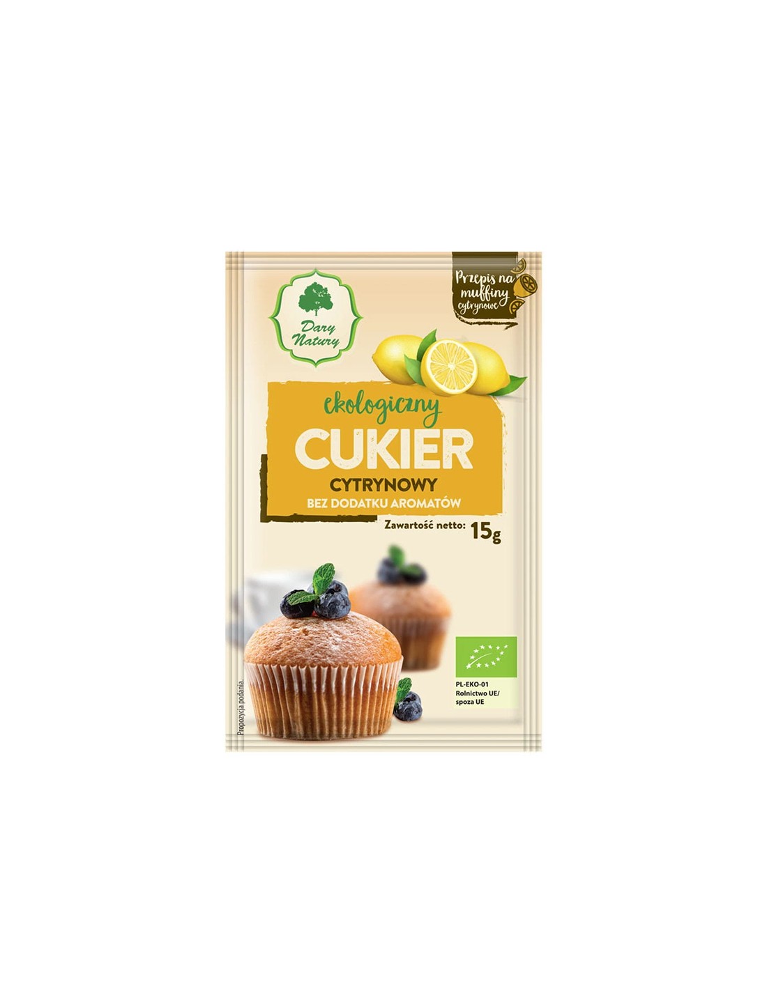 Bio de sucre de citron, 15 paquets x 15 g