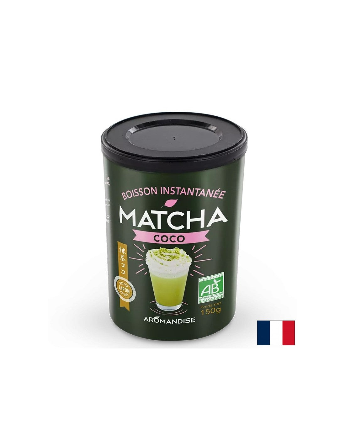 Matcha et lait de coco - boisson tonique, 150 g, poudre