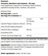 Curcuma, aubépine et capsules Cayenne 60