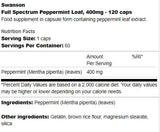 Spectrum complet Feuille de menthe poivrée 400 mg 120 capsules