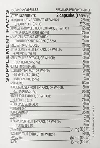 17 antioxydants 60 capsules
