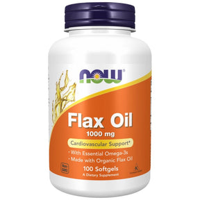 Flax Oil Organic 1000 mg - 100 Gel capsules - Nutra Best Europe