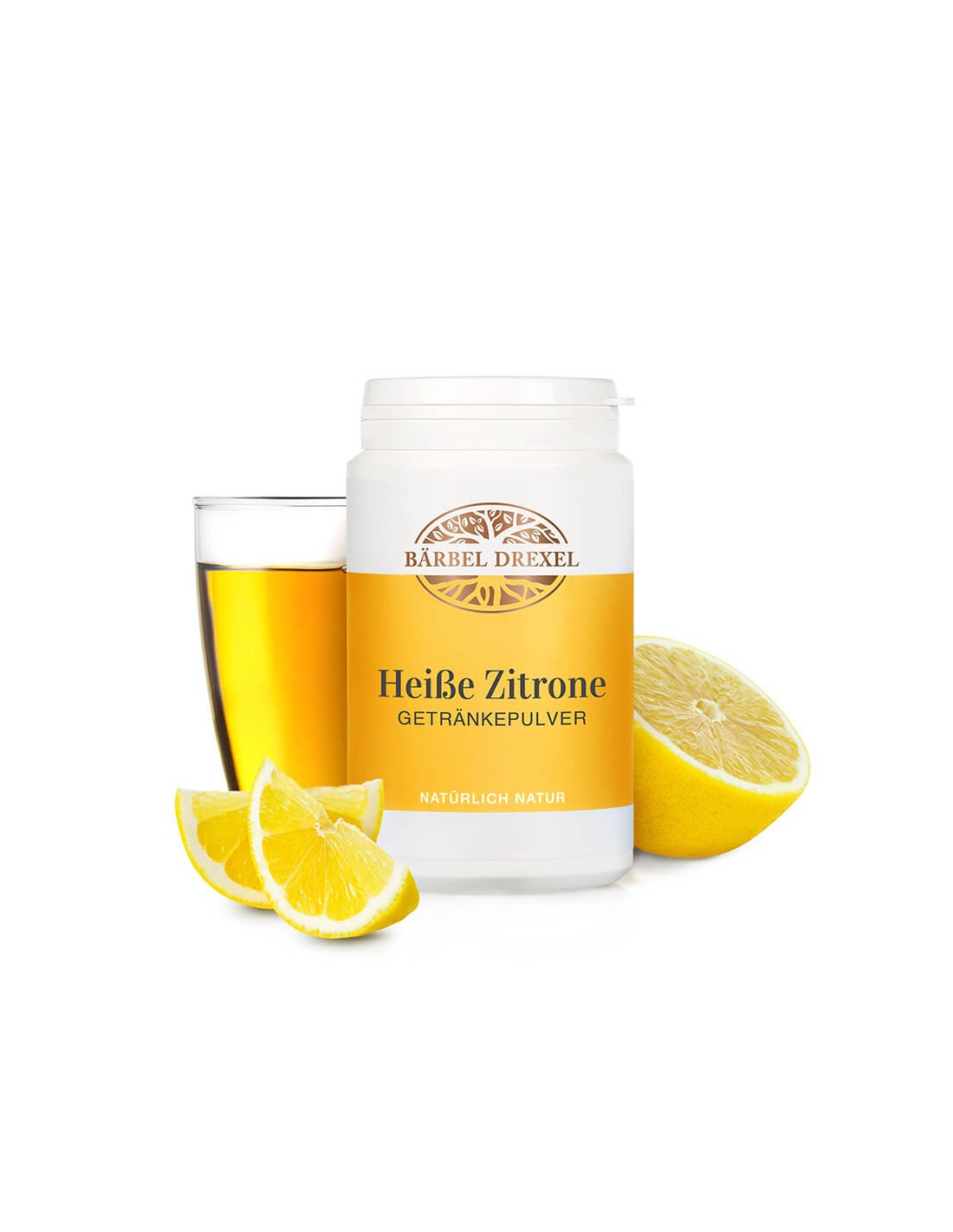 Boisson chaude au citron avec vitamine C, calcium et magnésium - Stimulant immunitaire et tonique énergisant pour le corps et l'esprit, 180 g de poudre <tc>Bärbel Drexel</tc>