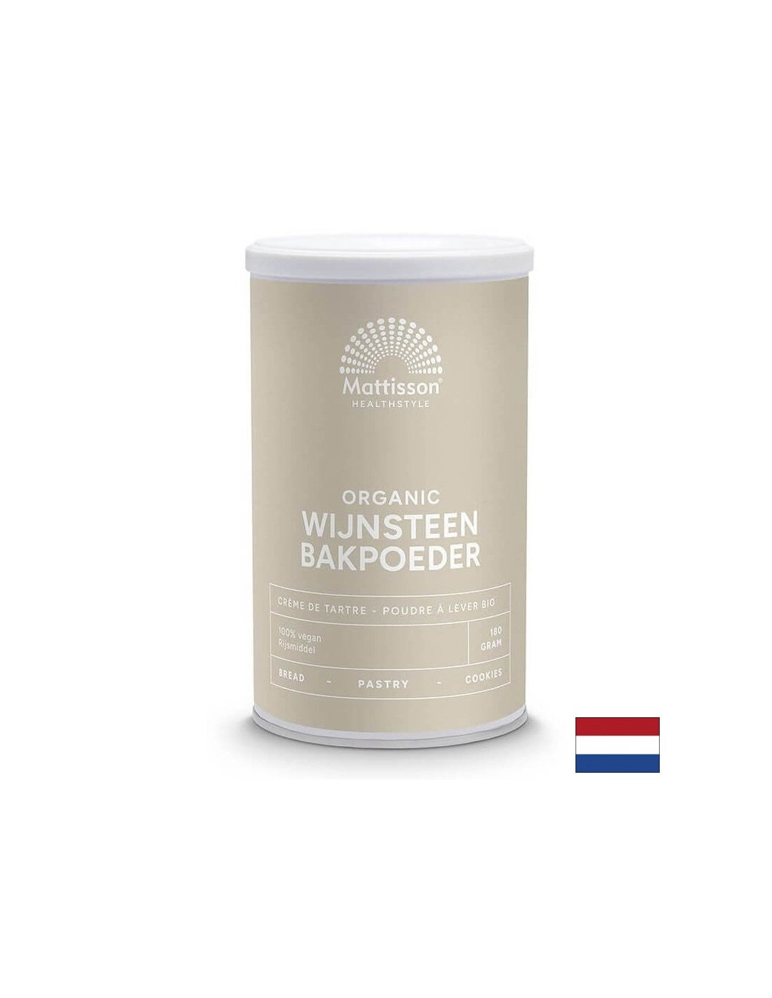 Cremotartar (Bitartrate de potassium) Bio, 180 g de poudre