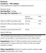 Cranberge 20: 1 Concentré 180 Capsules de gel