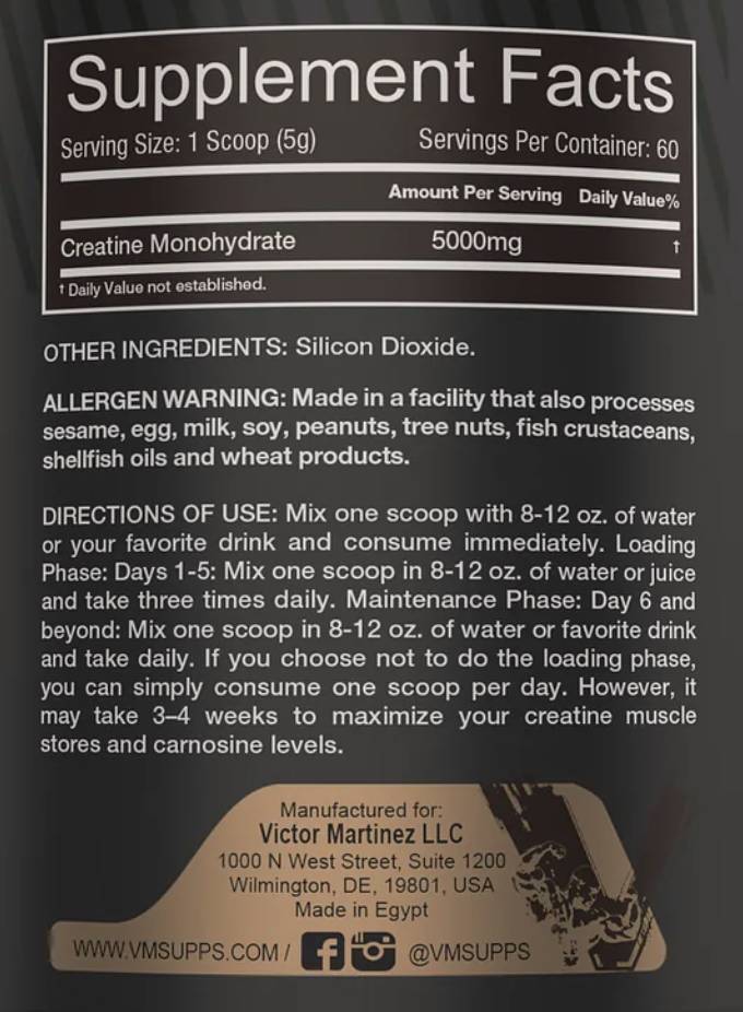 Créatine Monohydrate Powder 300 grammes