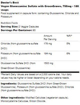 Sulfate de glucosamine végétalienne 750 mg | Avec Greengrown - 180 capsules