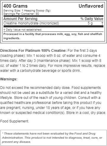 Platinum Creatine - 200 grammes