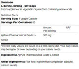 L-sérine 500 mg 60 capsules