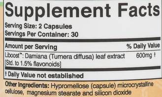 Liboost ™ | avec Damiana 600 mg - 60 capsules