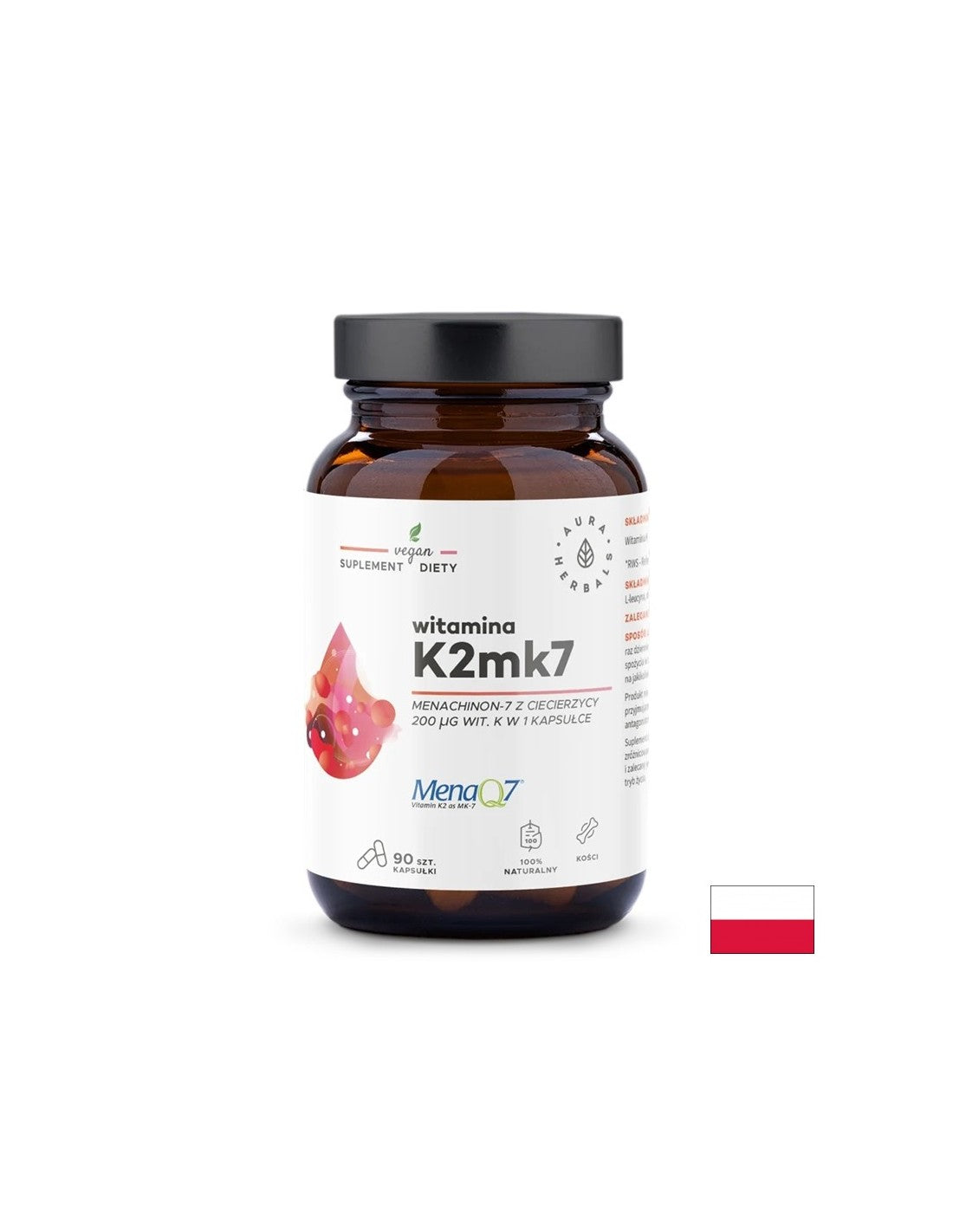 Soins osseux et cardiaques - Vitamine K2 (MK-7), 200 µg x 90 capsules