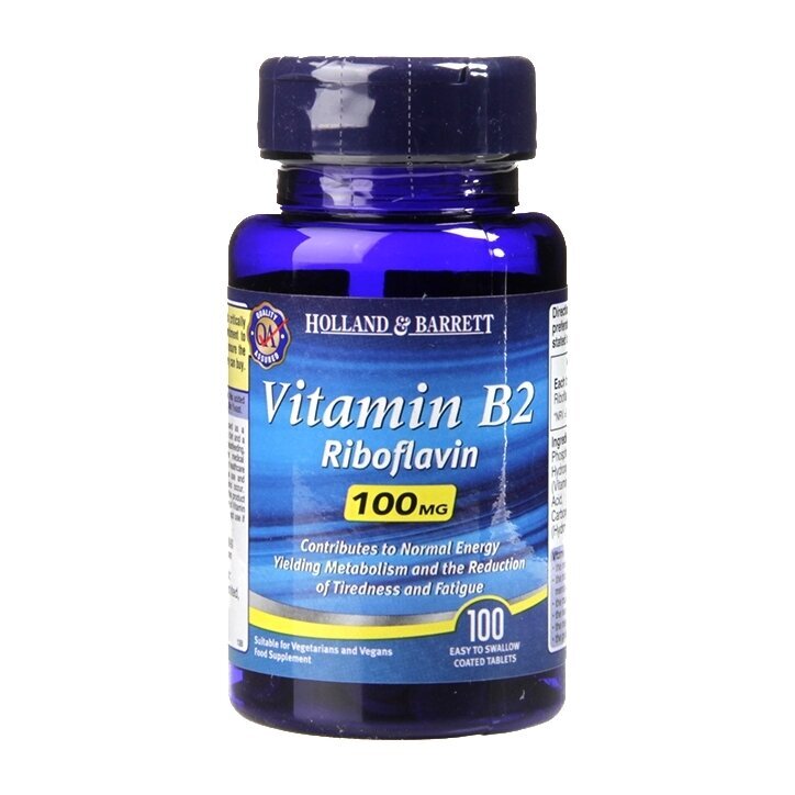 Vitamine B2 (vitamine B2) 100 mg 120 comprimés Holland & Barrett
