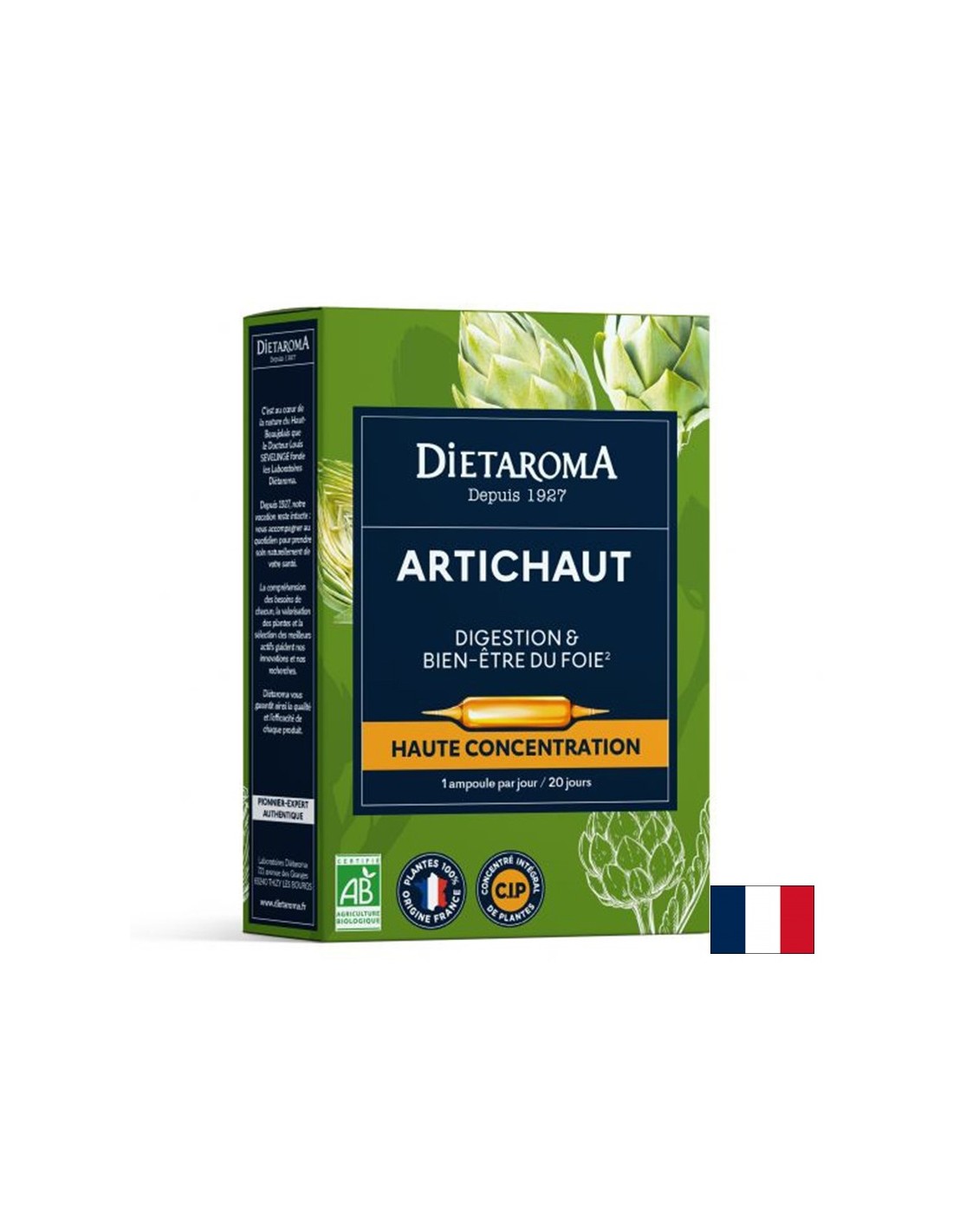Bile et foie - artichauts, 20 ampoules à boire