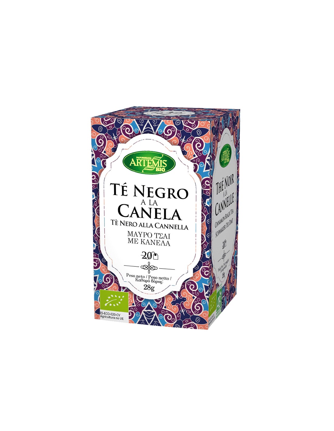 Thé noir avec cannelle, bio, 20 sacs filtrants