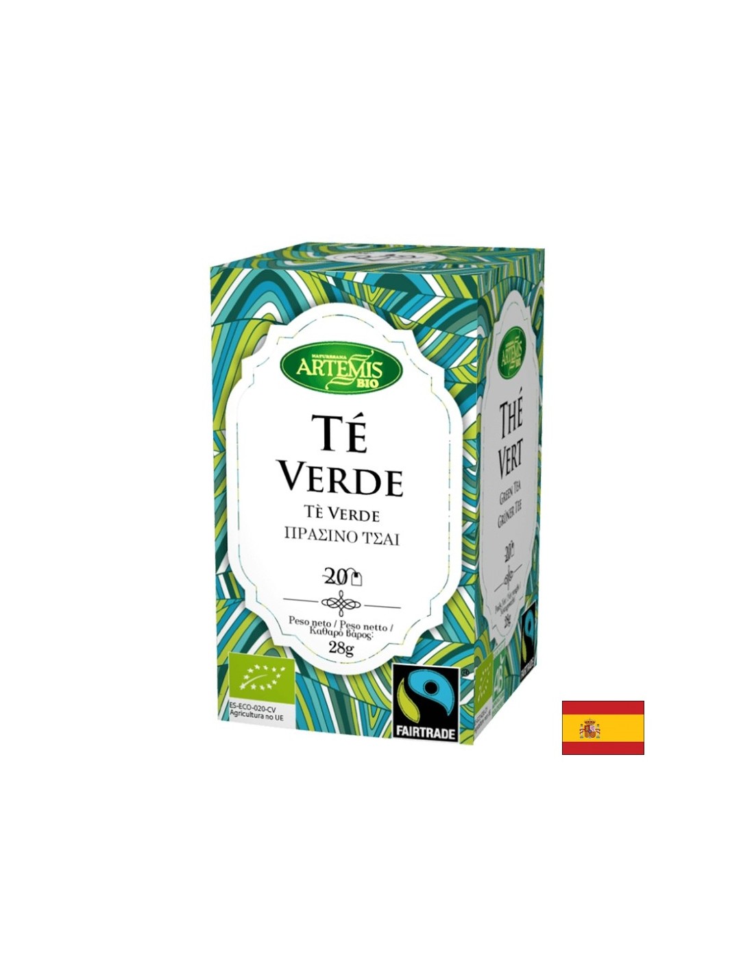 Thé vert, bio, 20 sacs de filtre