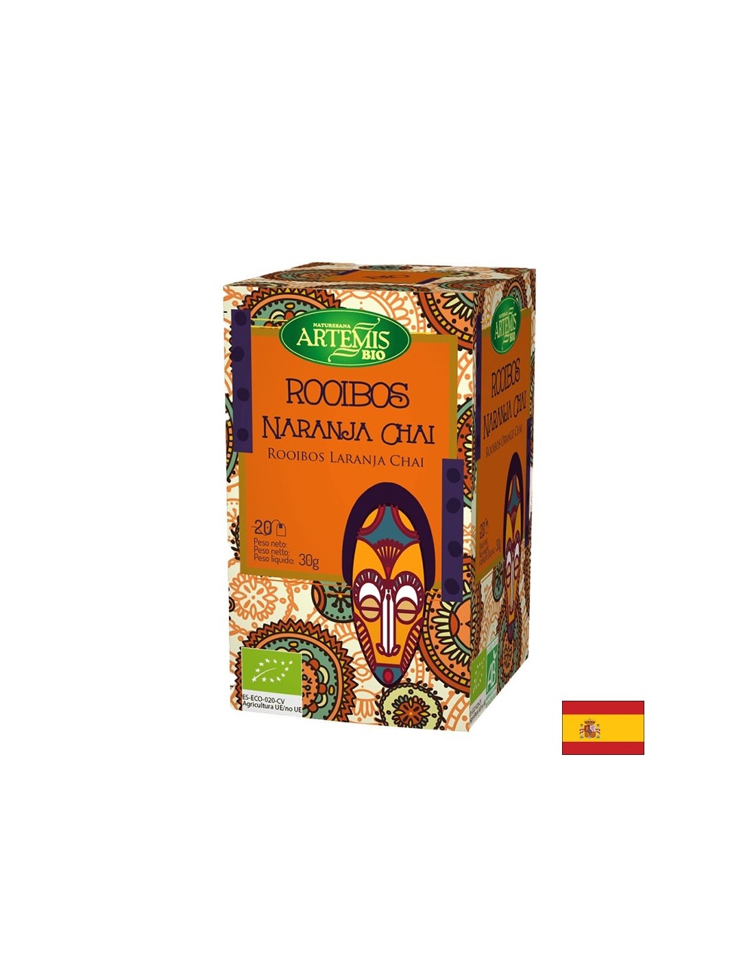 Thé rooibos avec orange, 20 sacs de filtre Herbes del Moli