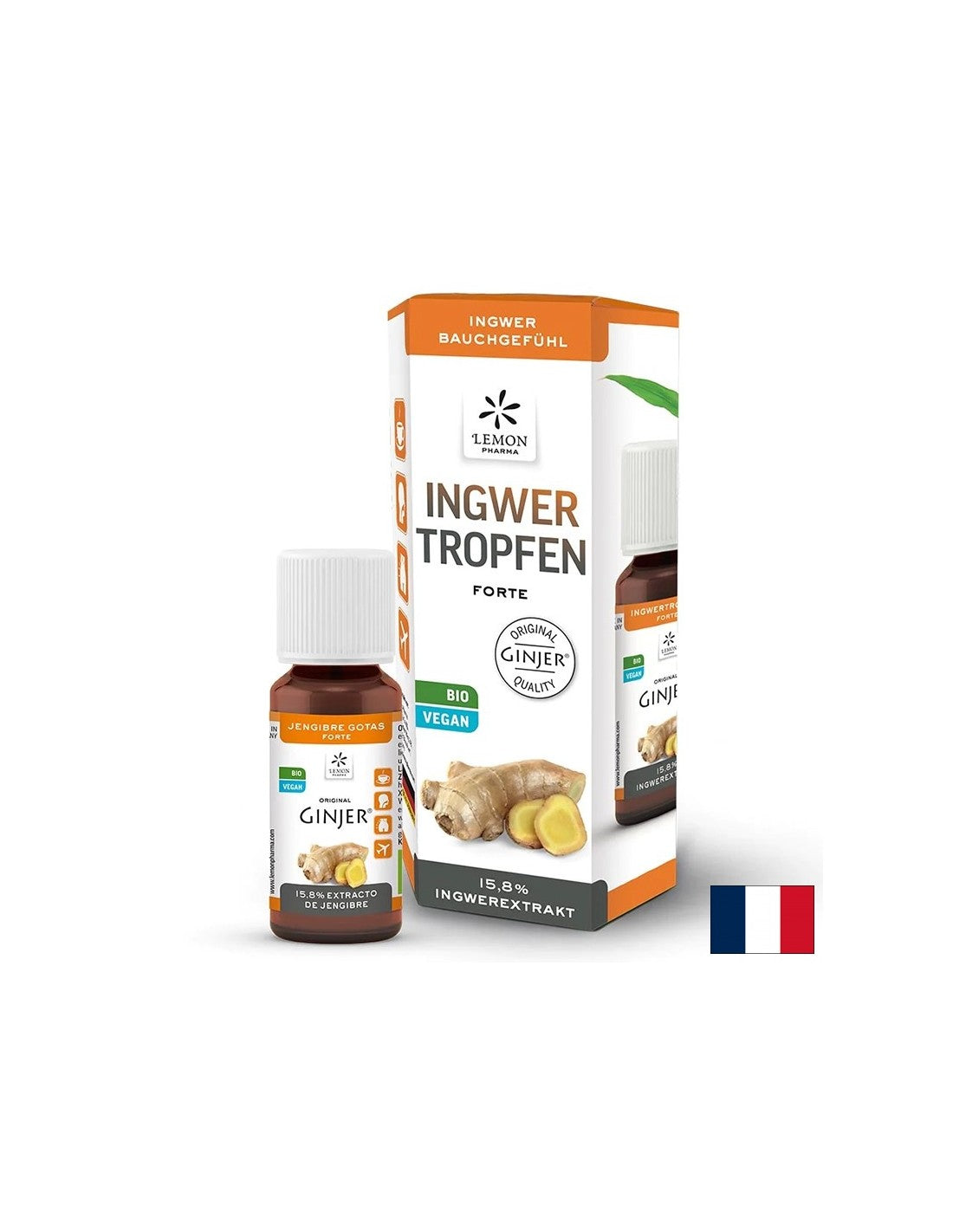 Pour les maux d'estomac - Ginger Forte, gouttes 20 ml <tc>Lemon Pharma</tc>
