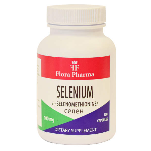 Sélénium 200 MCG/100 capsules, 50 doses/flore Farma