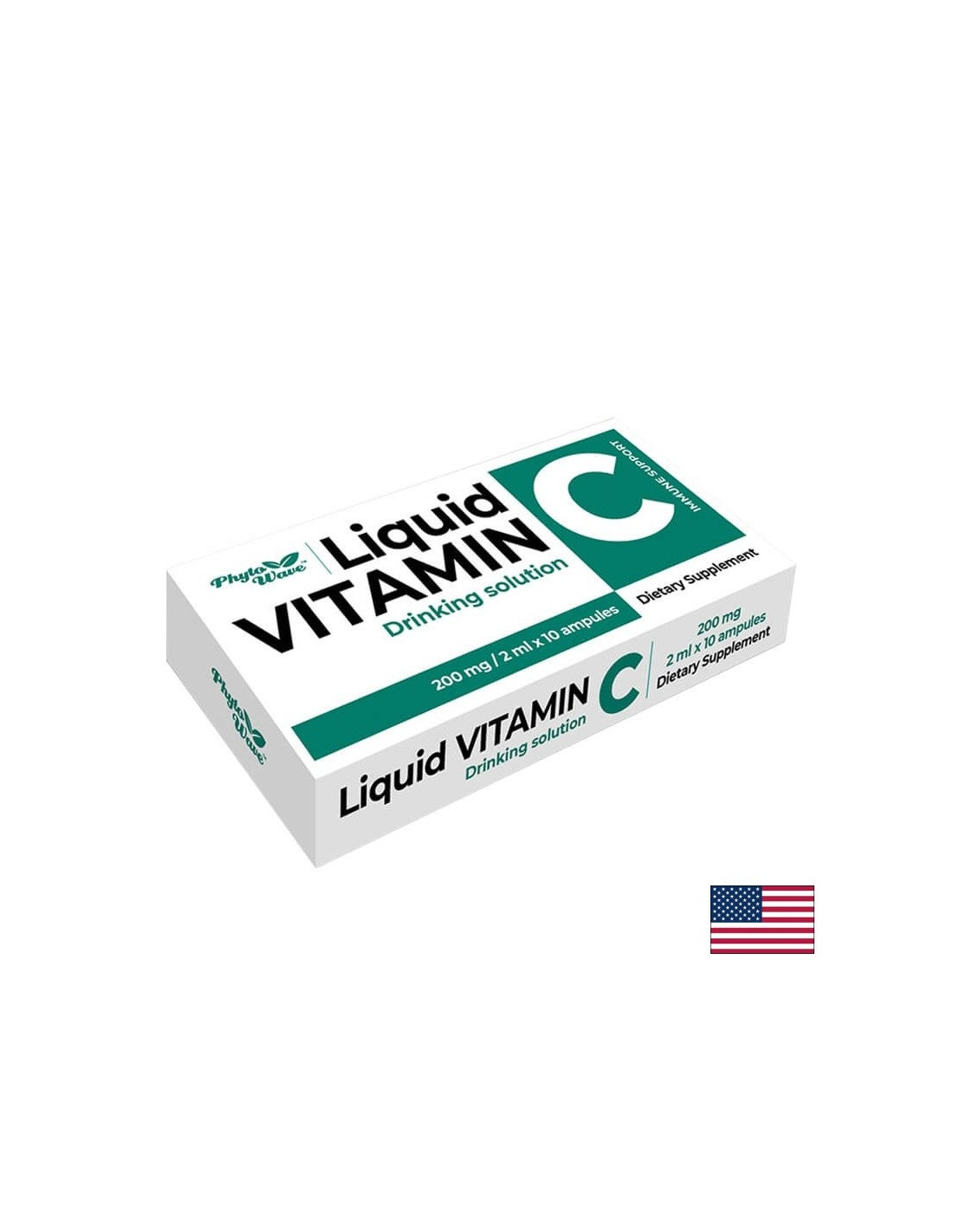 Vitamine C 200 mg - 2 ml, solution x 10 ampoules/boîte