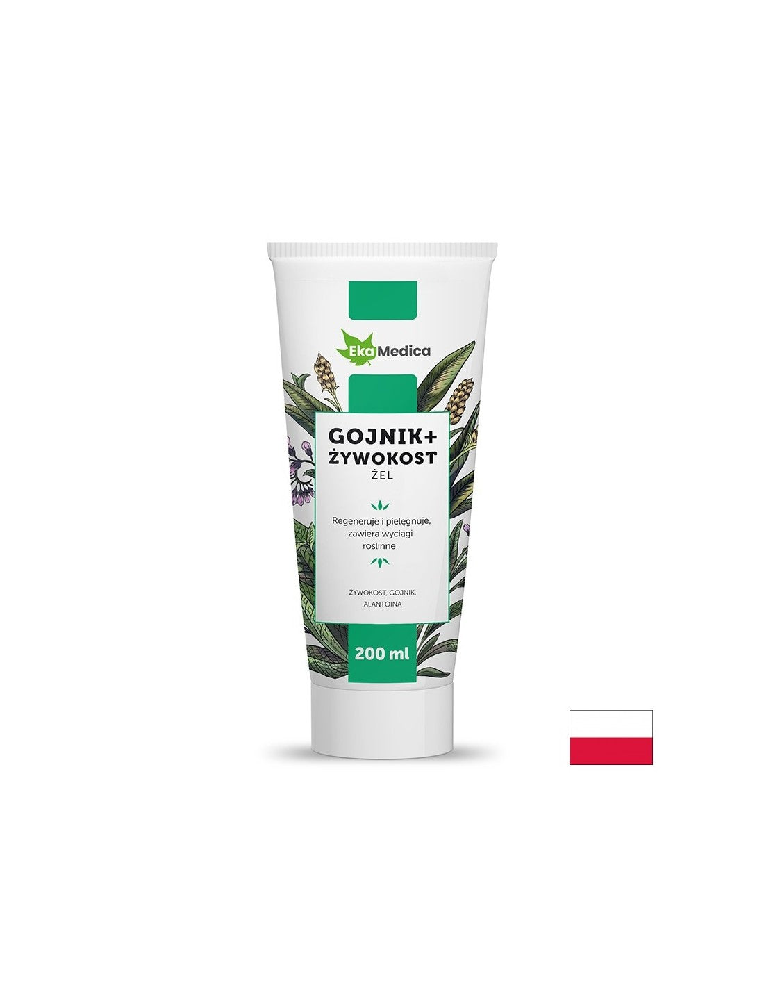 Gel de massage avec thé à la sauge et confrec noir, 200 ml ekamedica