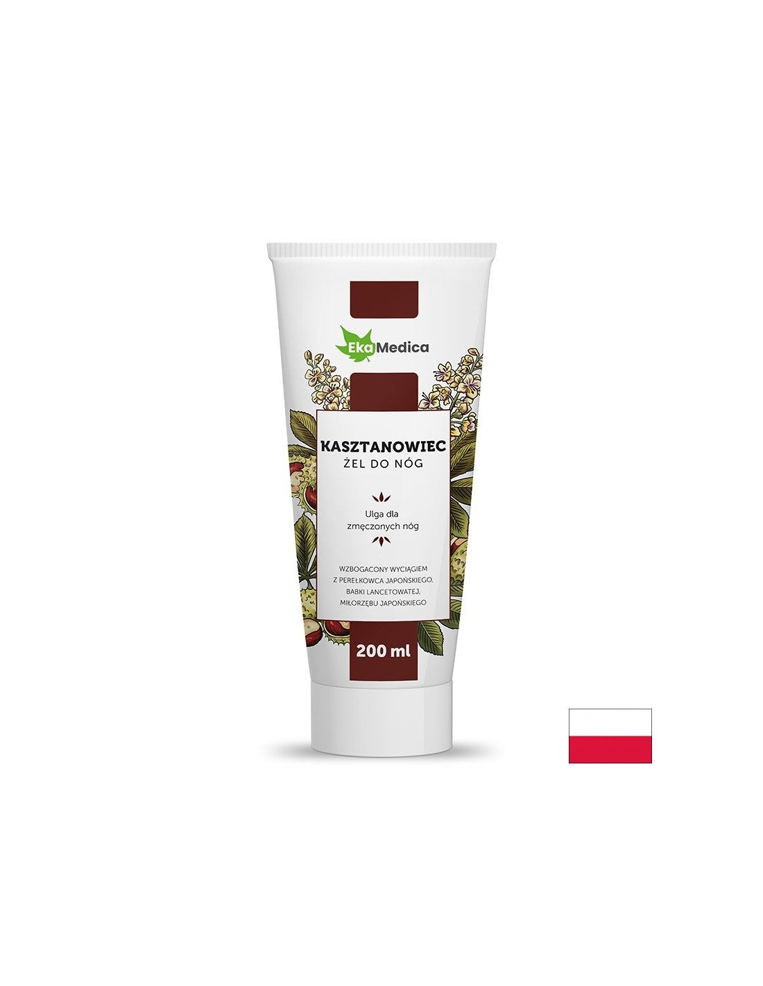 Gel de massage des pieds avec châtaignier à cheval, 200 ml d'Ekamedica