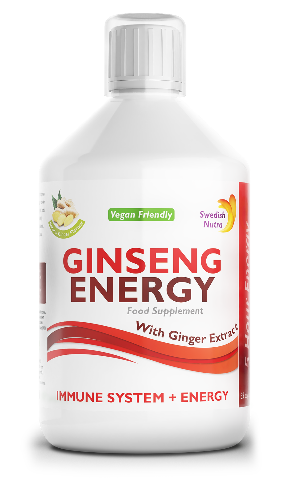 Ginseng 2000 mg - avec extrait de gingembre - 500 ml