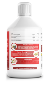 Ginseng 2000 mg - avec extrait de gingembre - 500 ml