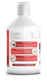 Ginseng 2000 mg - avec extrait de gingembre - 500 ml