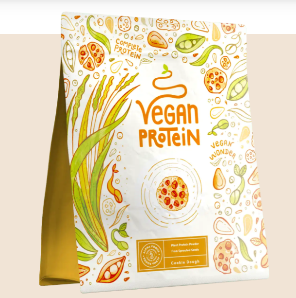 Protéine végétalienne - saveur de pâte à biscuits (600 g) par alpha aliments