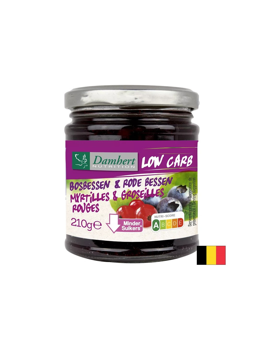 Jaune aux myrtilles et aux mâles à faible teneur en sucre et en glucides, 210 g
