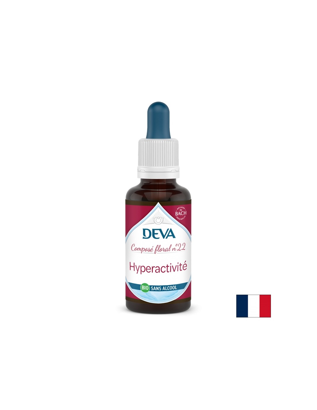 Hyperactivité, Essences florales, bachs n ° 22 (sans alcool), 30 ml