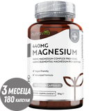 Magnésium 220 mg (deux composants) - 180 capsules