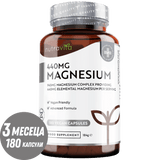 Magnésium 220 mg (deux composants) - 180 capsules