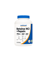 Digestion - Chlorhydrate de bétaïne + pepsine, 240 <tc>Nutricost</tc> Capsules
