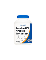 Digestion - Chlorhydrate de bétaïne + pepsine, 240 <tc>Nutricost</tc> Capsules