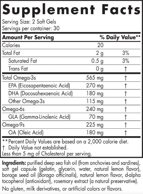 Oméga complet 565 mg - 180 softgels