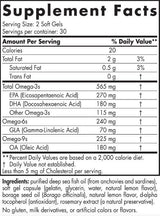 Oméga complet 565 mg - 180 softgels