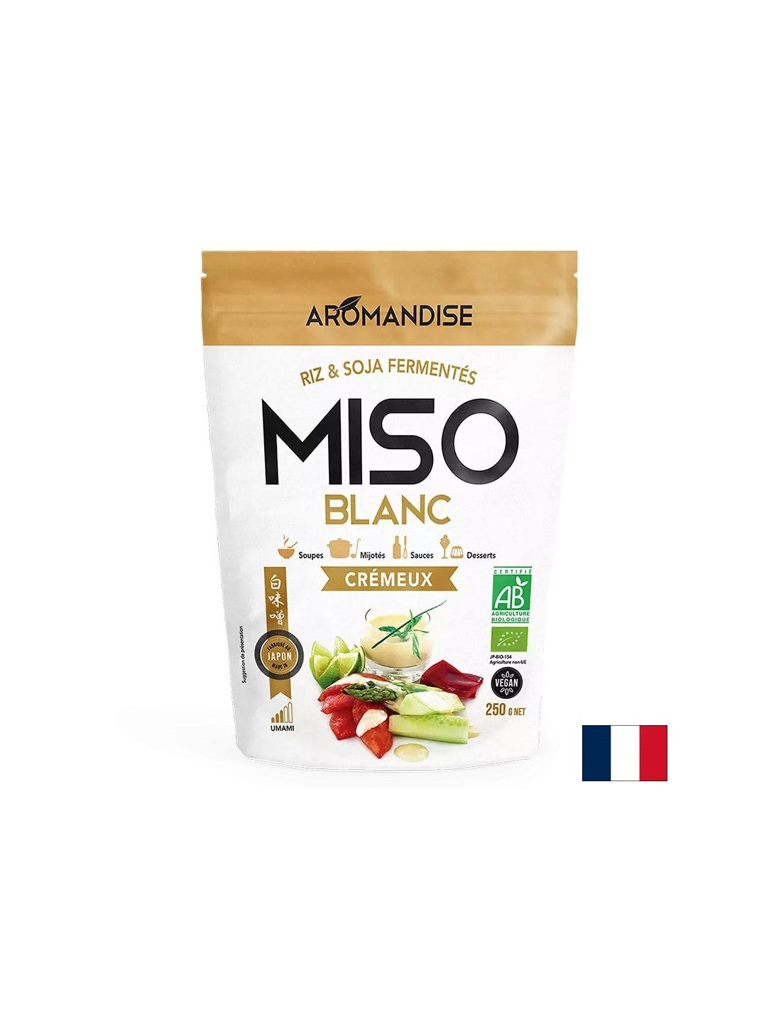 Miso blanc crémeux - pour faire des soupes, des plats, des bouillons, des sauces, 250 g
