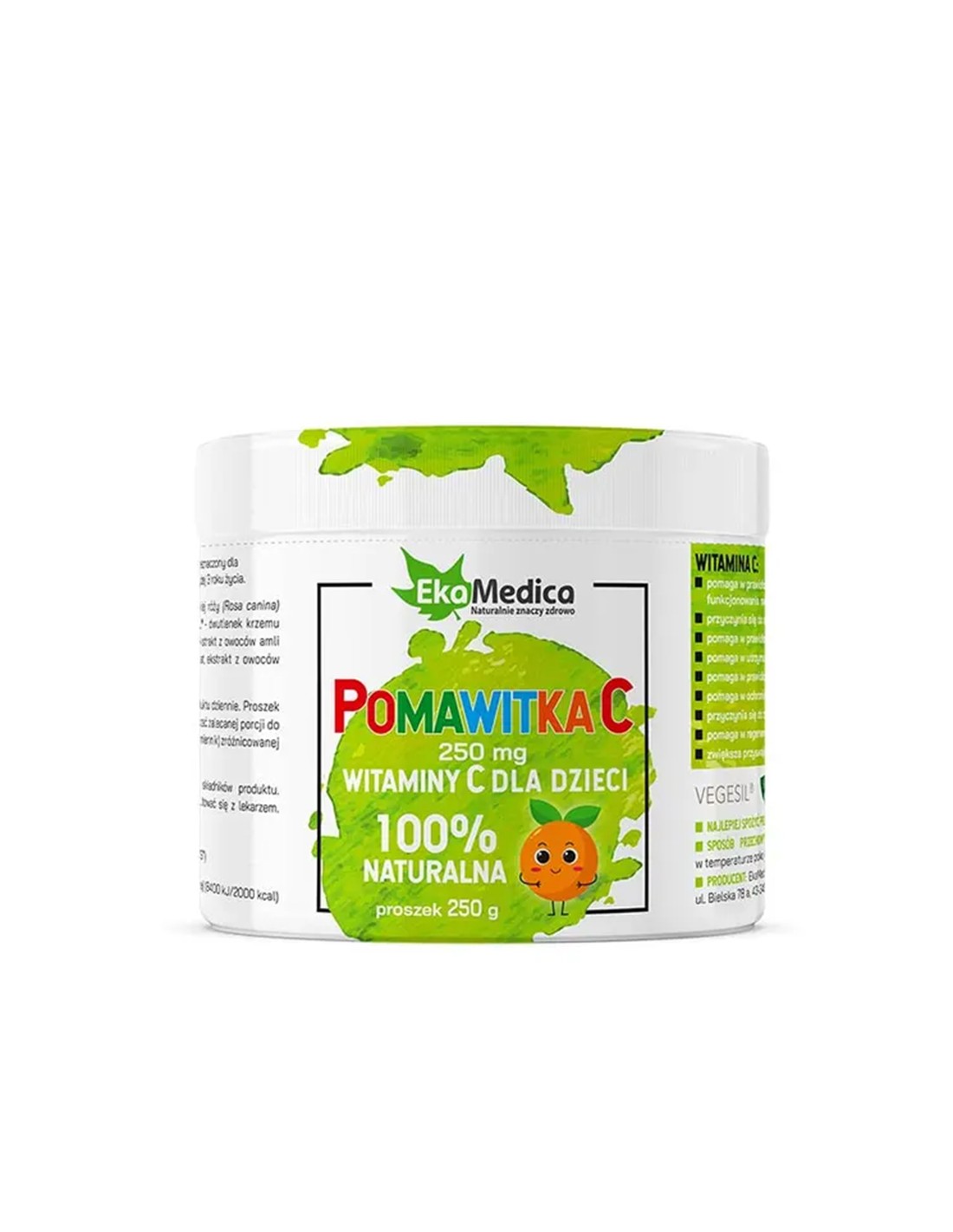Immunité - Vitamine C pour enfants, 250 mg x 250 g de poudre