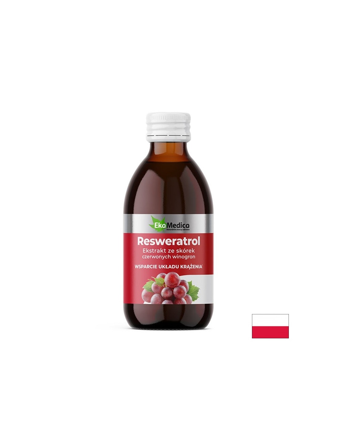 Jus de raisin rouge fournissant du resvératrol - tonique cardiaque et antioxydant, 250 ml, 25 doses
