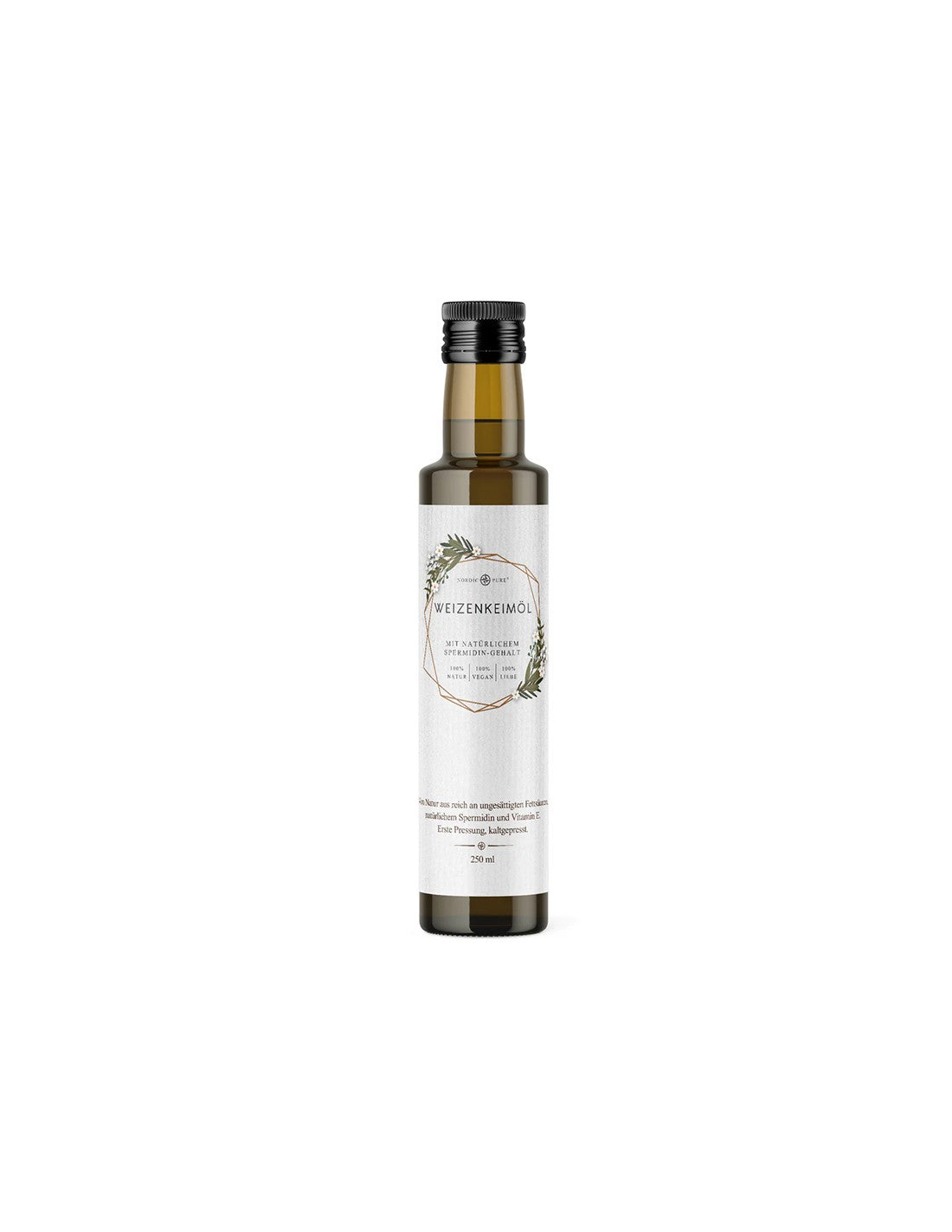 L'huile de germe de blé, pressée à froid, fournit de la vitamine E pure, 250 ml