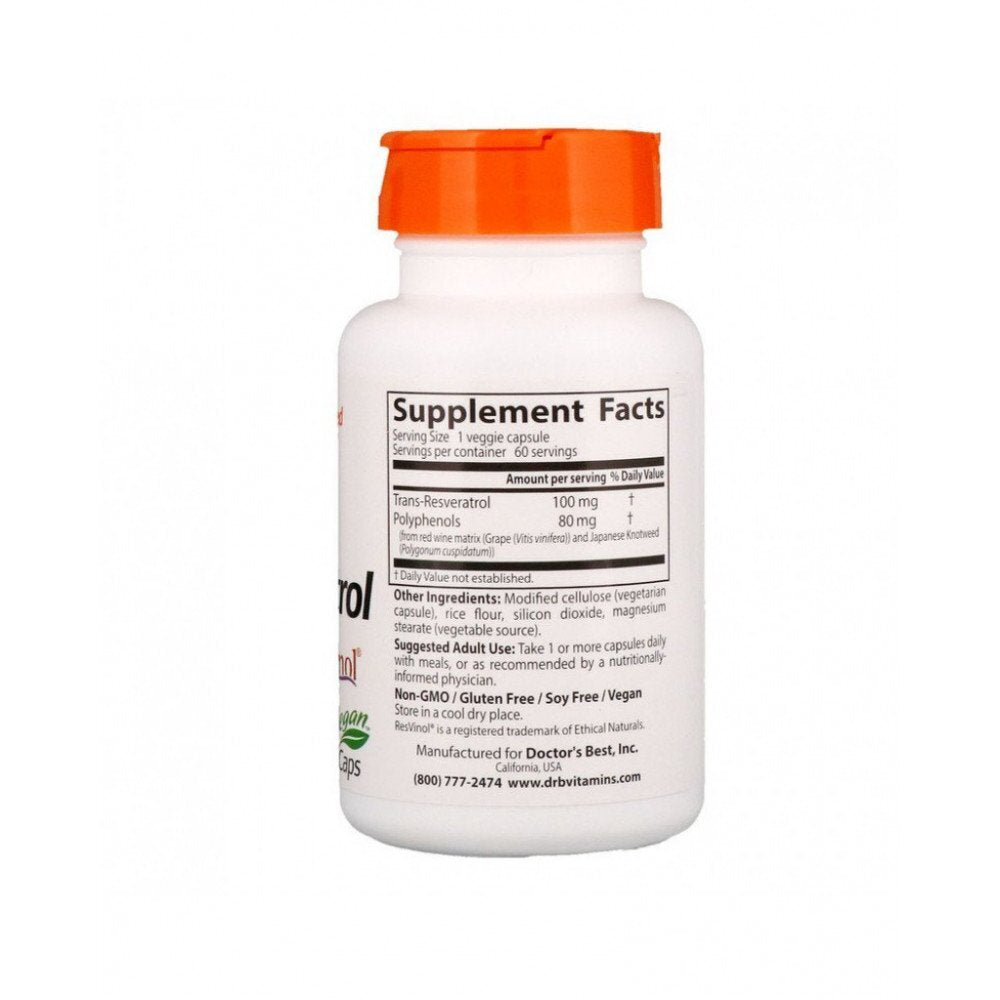 Trans-Resveratrol 100 mg | avec Resvinol-25 - 60 capsules