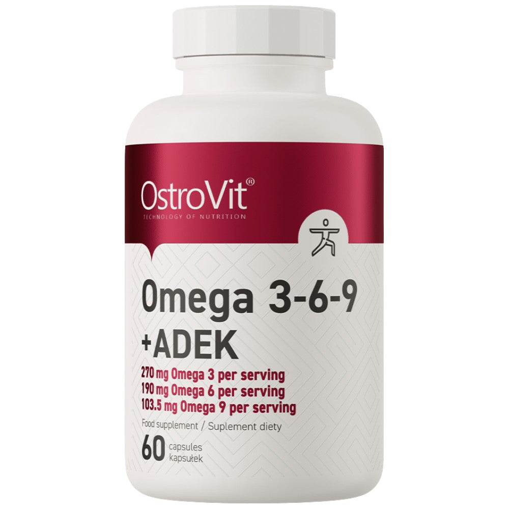 Omega 3-6-9 + Adek | Vitamine A + D + E + K 60 Capsules de gel