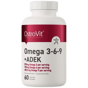 Omega 3-6-9 + ADEK | Vitamin A + D + E + K 60 Gel capsules - Nutra Best Europe