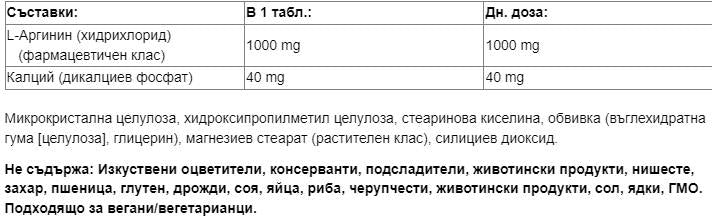 L-arginine 1000 mg - 180 comprimés