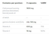 Huile de primevère 1800 mg | avec vitamine A&E - 120 capsules de gel