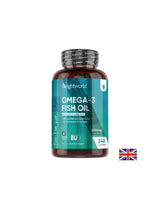 Système cardiovasculaire, vision et fonction du cerveau - Omega-3 Huile de poisson 660 mg EPA 440/mg DHA, 240 capsules de softgel - Omega 3