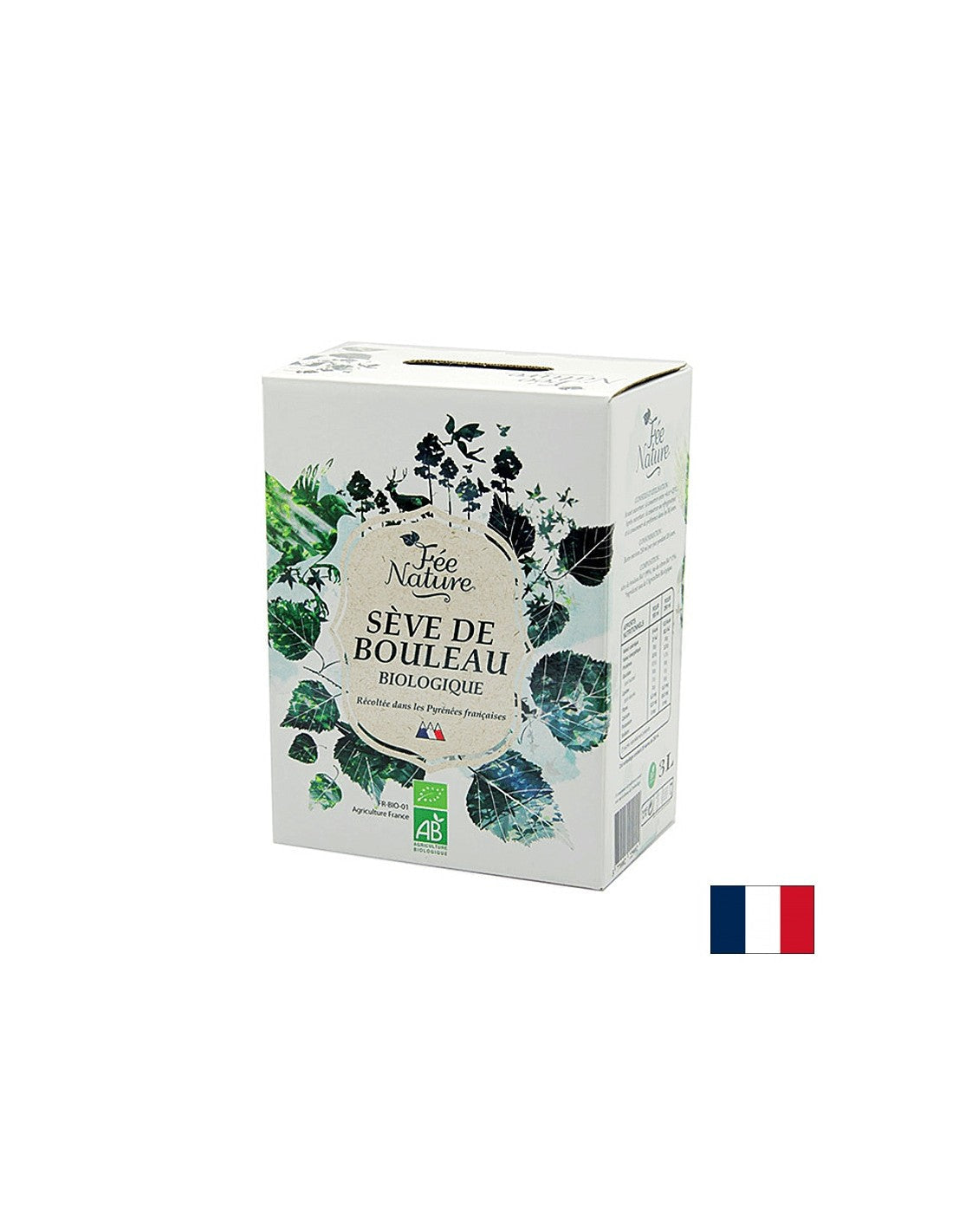 Jus de bouleau organique des Pyrénées - Détoxification, ton, forte immunité, 3 litres