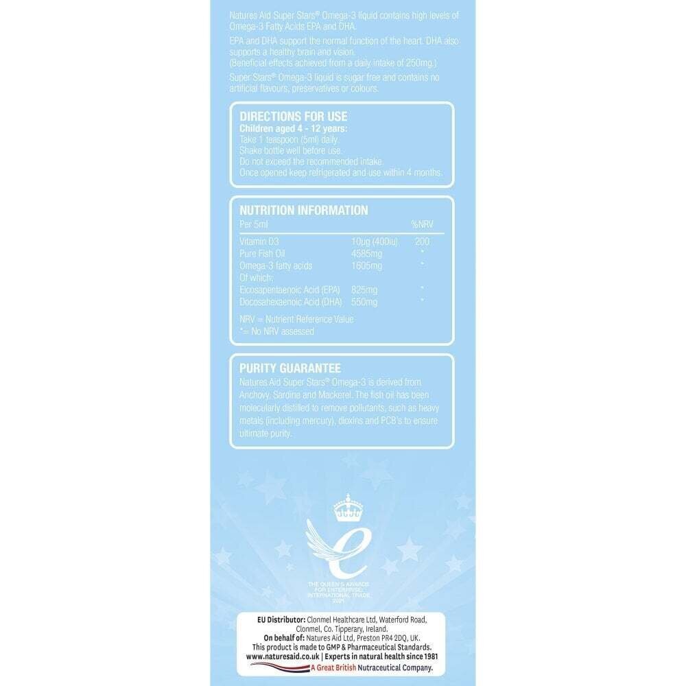 Omega 3 pour les enfants (Super Stars Omega-3) 6-12 ans 150 ml naturesaid