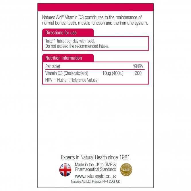 Vitamine D3 (vitamine D3) 400IU 90 comprimés naturesdaits
